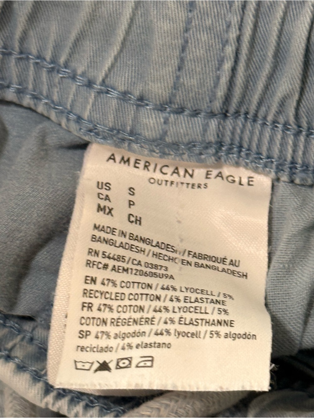 American Eagle Outfitters Light Blue Drawstring Shorts - Picture 4 of 8